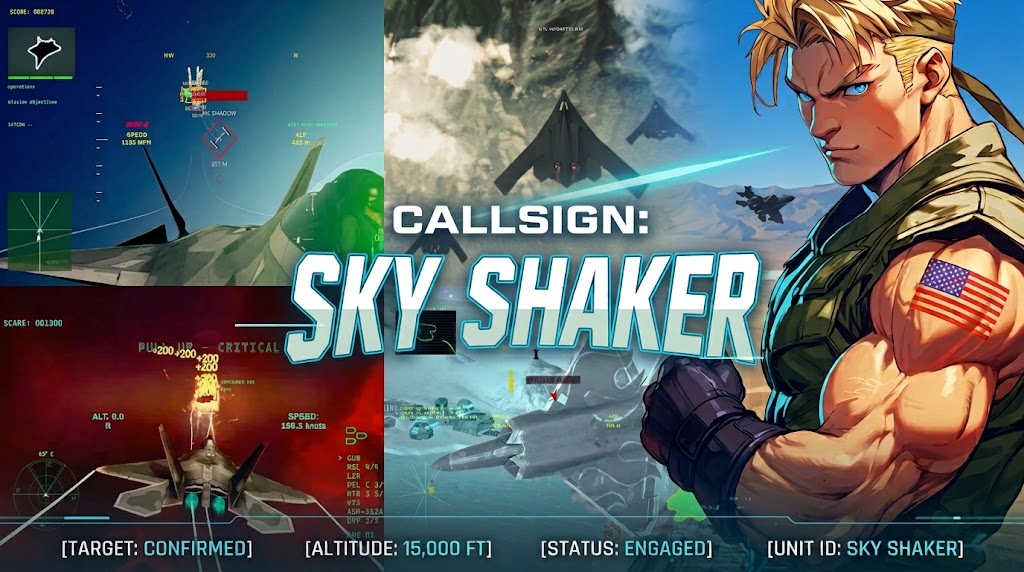 Callsign: Sky Shaker featured image featuring pilot character artwork and gameplay mosaic.