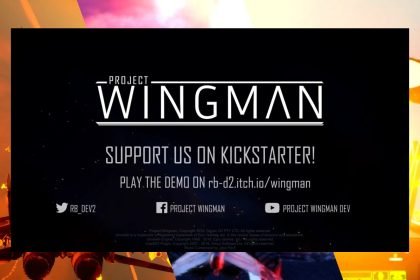 Project Wingman game logo and Kickstarter promotion banner featured in critical review analyzing gameplay, design flaws, and flight simulator mechanics.