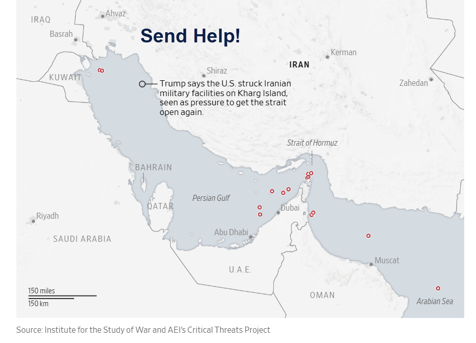 Trump Begs the World for Military Assistance After Saying Help Not Needed – MishTalk