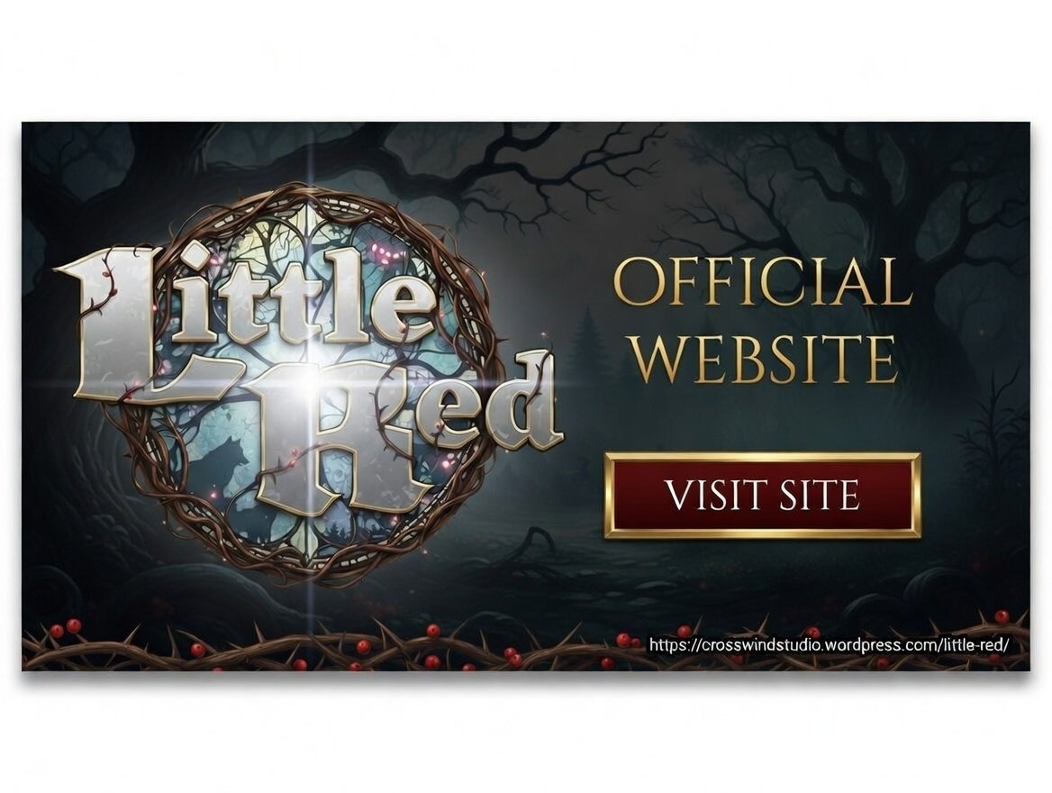 little red adventure rpg website graphic promotional