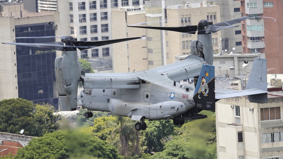 US Ospreys hover over Venezuelan capital (VIDEO)