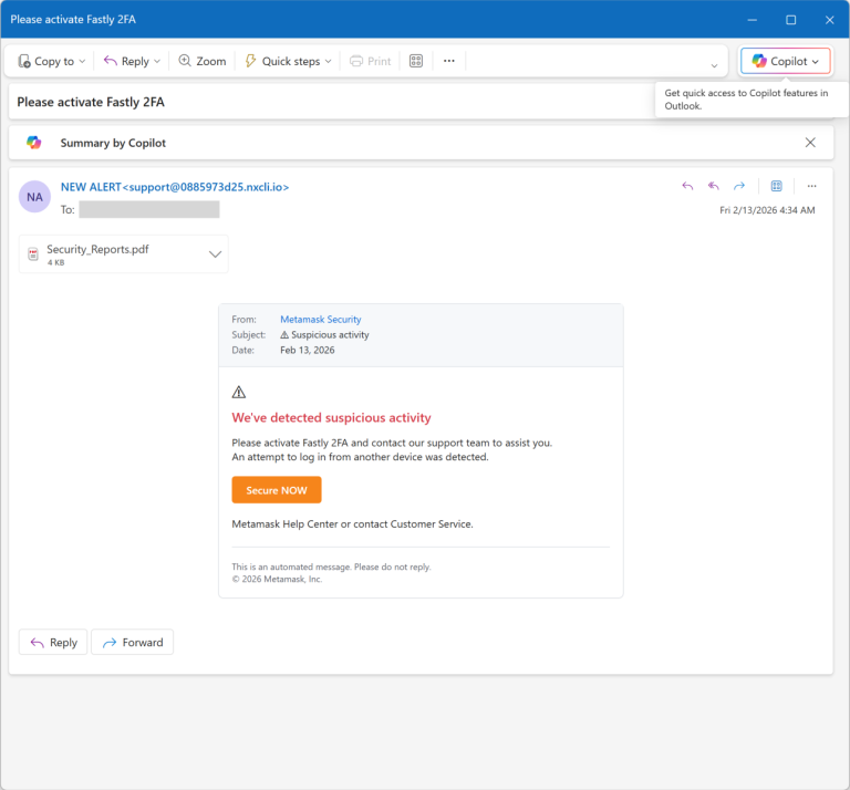 Poorly crafted phishing campaign leverages bogus security incident report