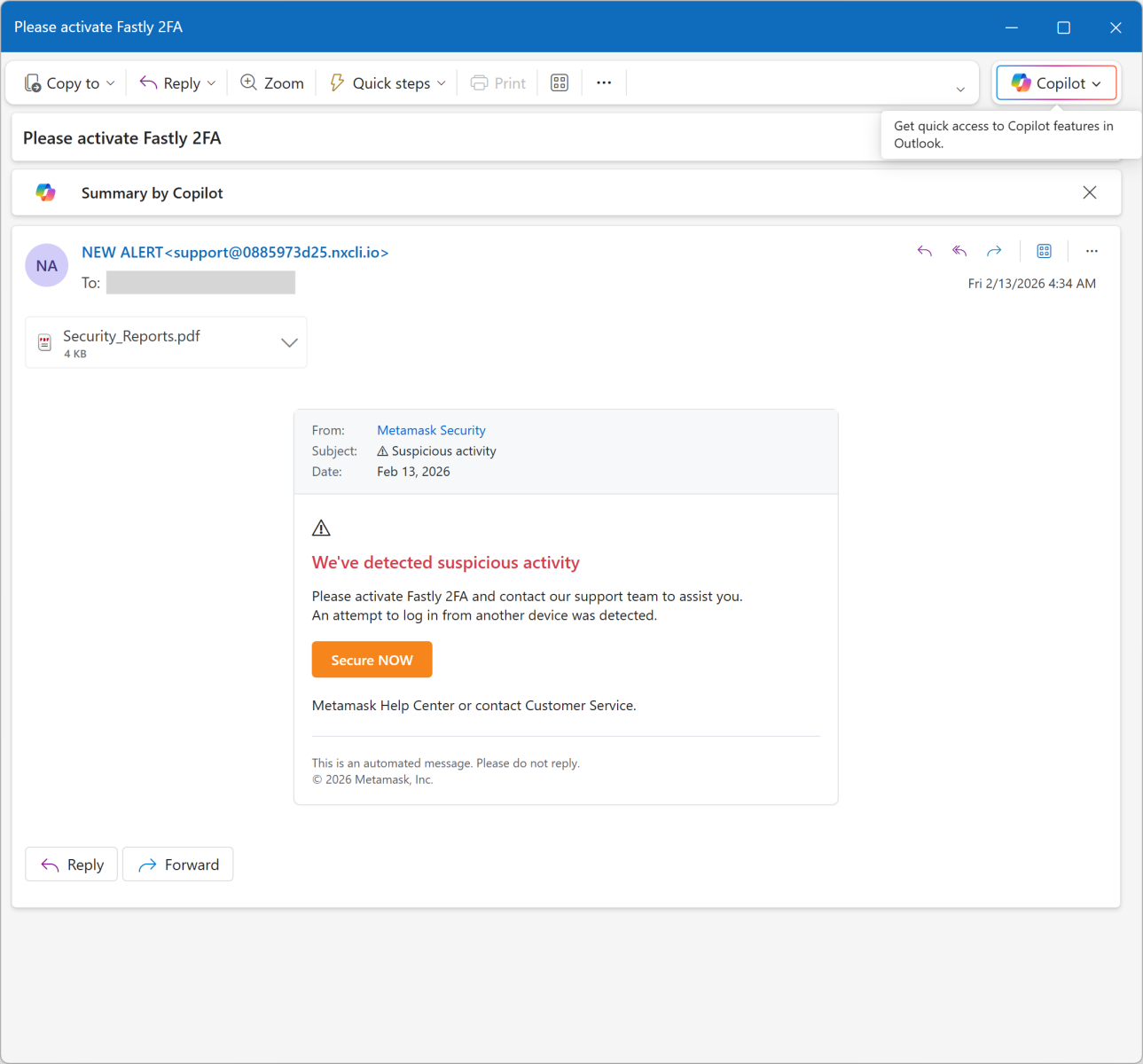 Poorly crafted phishing campaign leverages bogus security incident report Poorly crafted phishing campaign leverages bogus security incident report