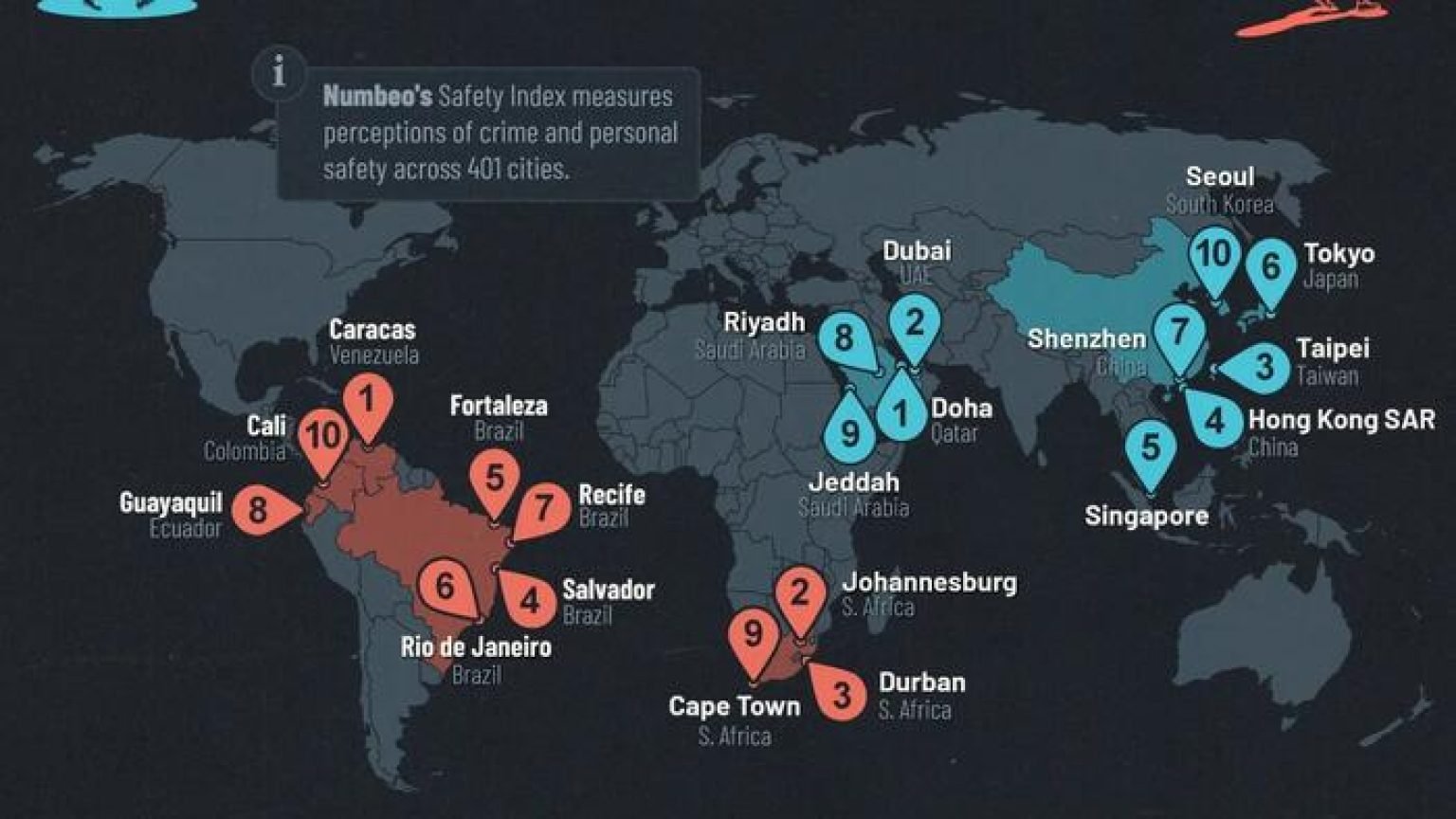 These Are The World's Safest (And Least Safe) Cities