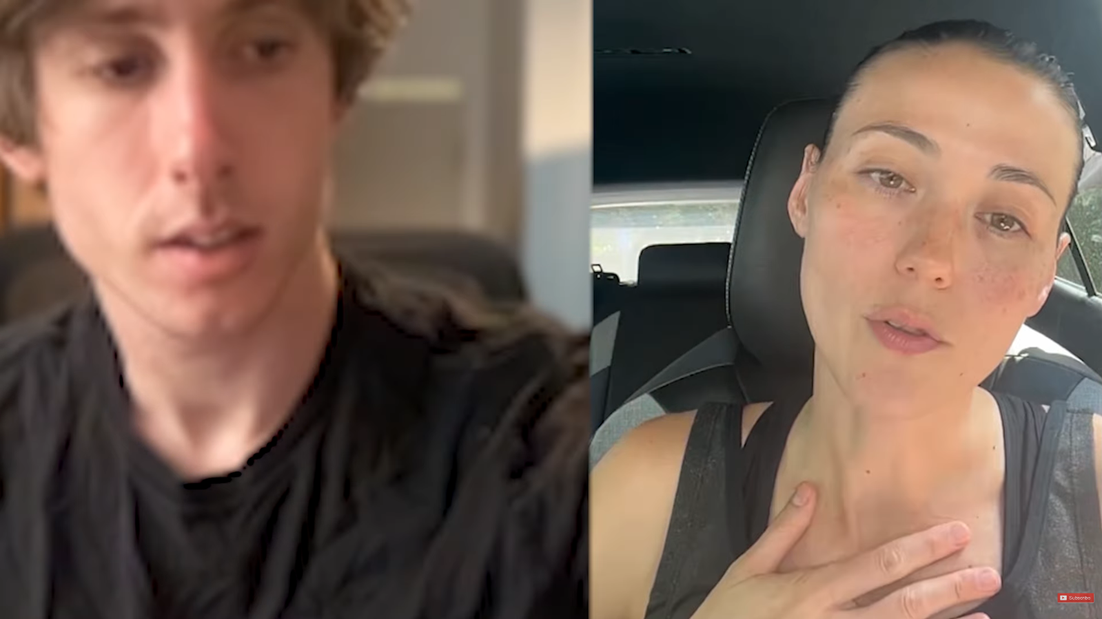 Shadow Capital: Inside the Whistleblower Lawsuits and Media Silence Surrounding Ideal Living LLC 8 Split screen video frame showing YouTuber Reckless Ben on the left and whistleblower Myra speaking inside a vehicle on the right during a remote video interview.