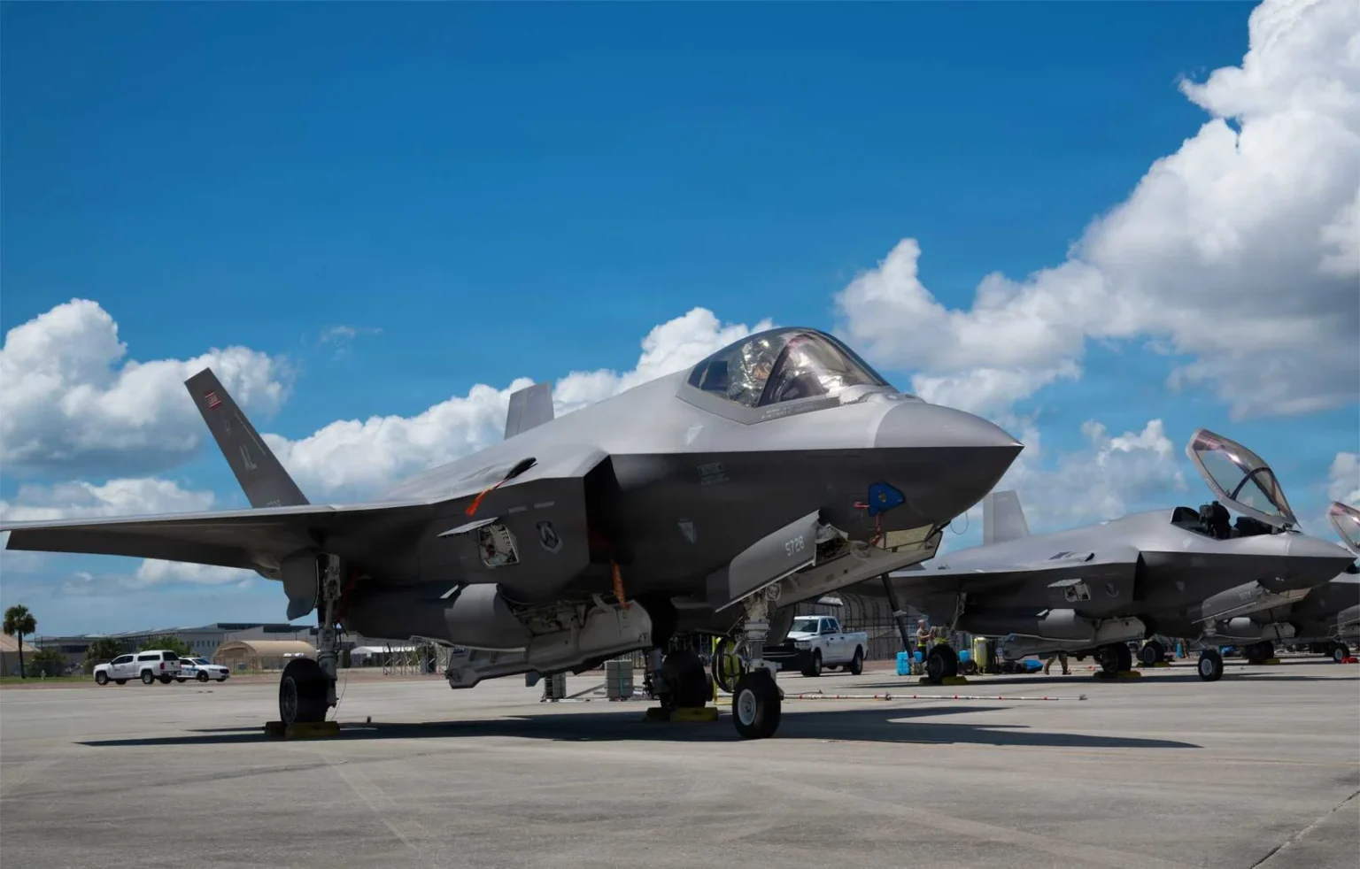 U.S. F-35 Lightning II on the ground as the Pentagon expands sustainment capacity to improve readiness and support dispersed operations from land bases and maritime sites.