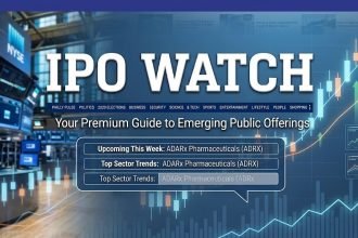 IPO Watch default graphic displaying financial stock charts, market data, and the Philadelphia PI branding.