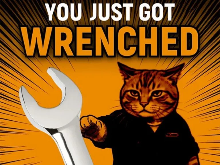 Gearwrench Cat Wrench Social Media Chain Message Post Thumbnail